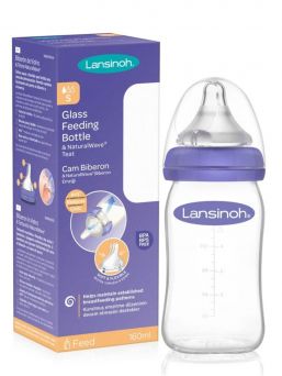Glass Baby bottle 160ml (0m+) | LANSINOH