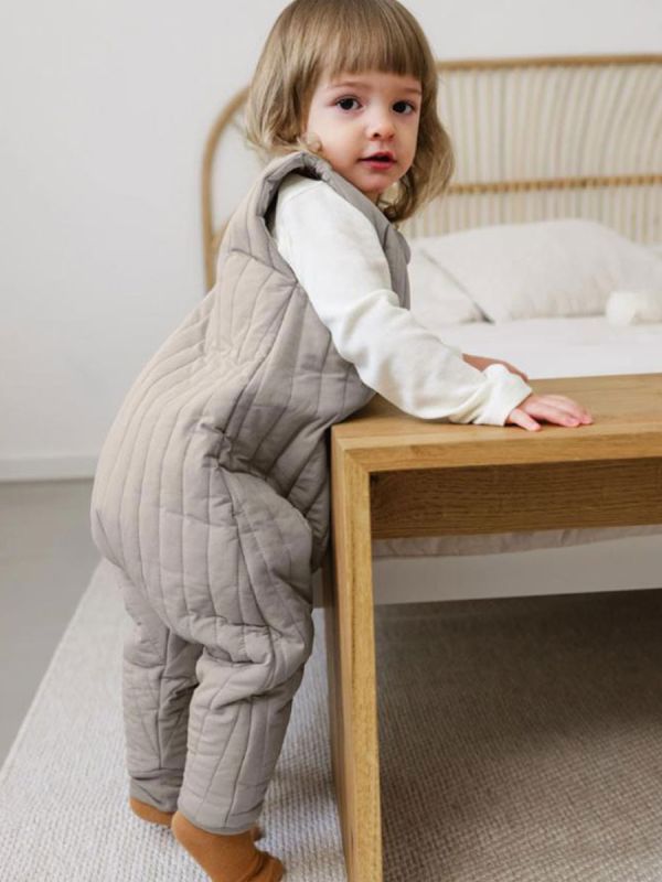 LÄSSIG Sleepsuit 2.5 TOG – sleeping bag with legs, Taupe