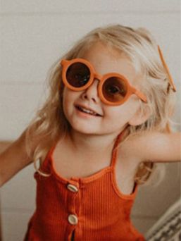 Kids sunglasses Round, orange