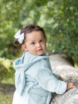 Bath robe 1-2y, rabbit ice blue