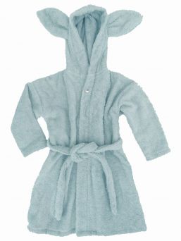 Bath robe 1-2y, rabbit ice blue