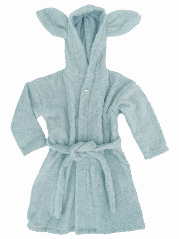 Bath robe 1-2y, rabbit ice blue