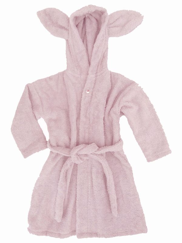 Bath robe 1-2y, rabbit pink
