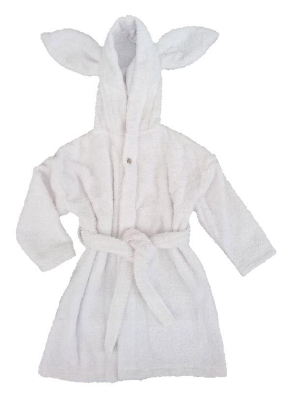 Bath robe 1-2y, rabbit white