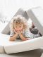 Children's recliner 3in1, bouncle cream