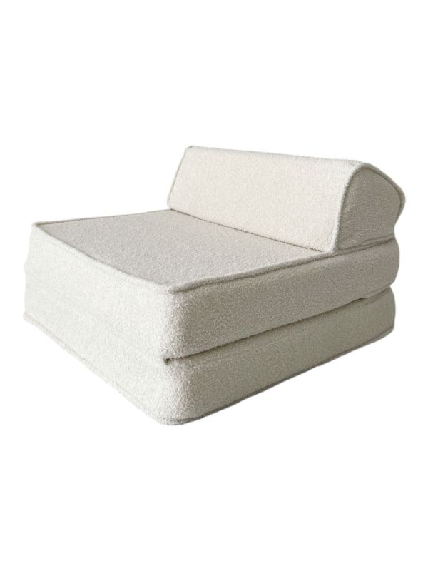 Children's recliner 3in1, bouncle cream