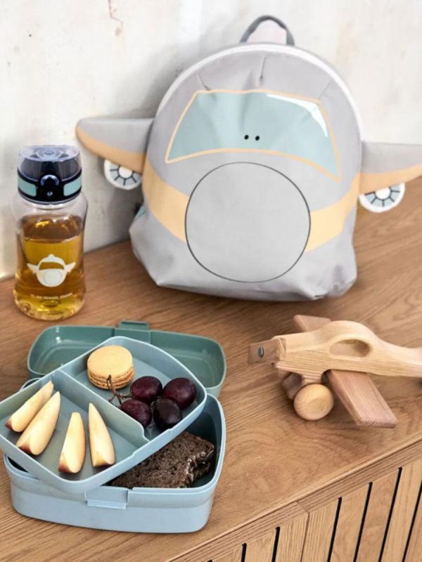 Children's Backpack Lässig - Flygplan grey