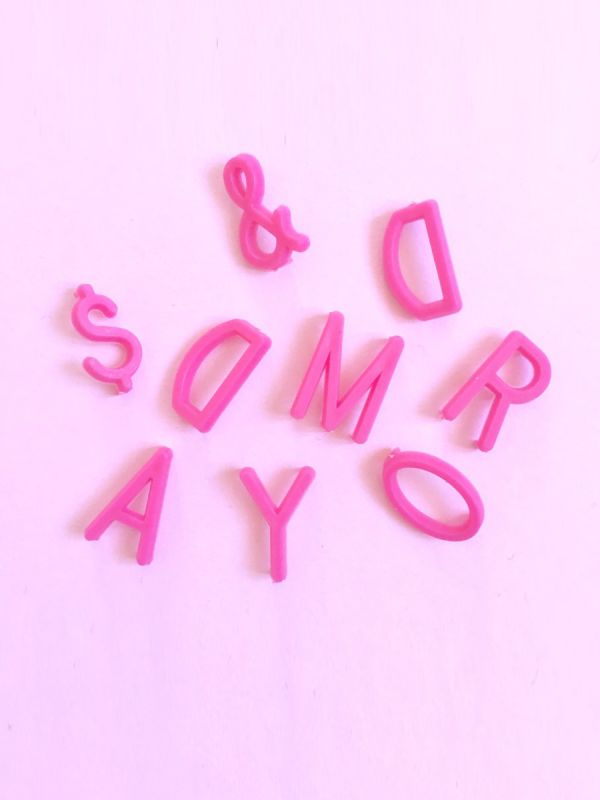 Letter Board letters (pink)