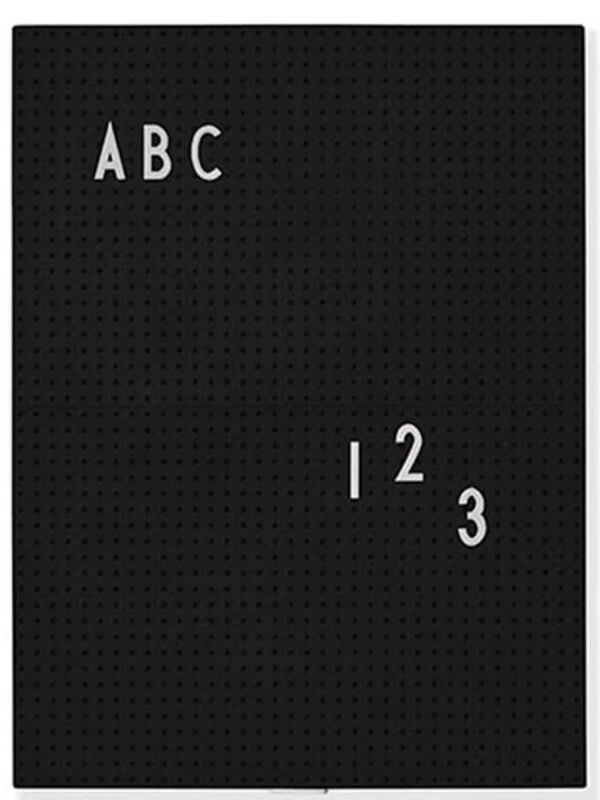 Letter and number package for Design Letter boards. The sharp-edged design of the letters guarantees a graphic and stylish appearance.