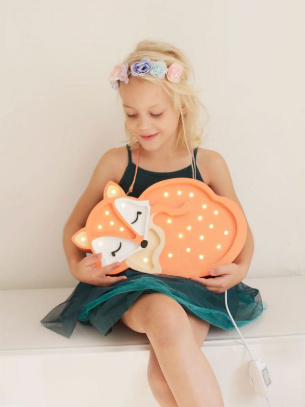 Little Lights Night Light, Fox Wild Orange