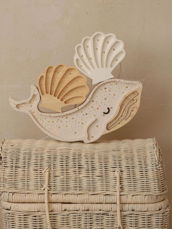 Little Lights Night light, Whale Albino White