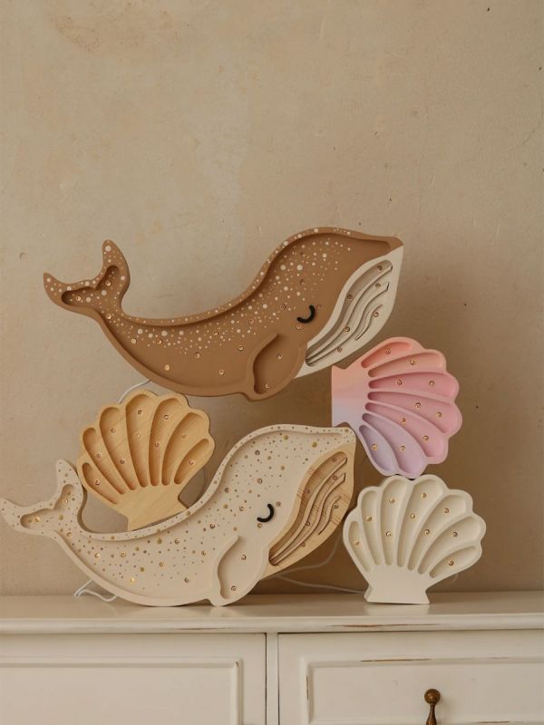 Little Lights Night light, Whale Albino White