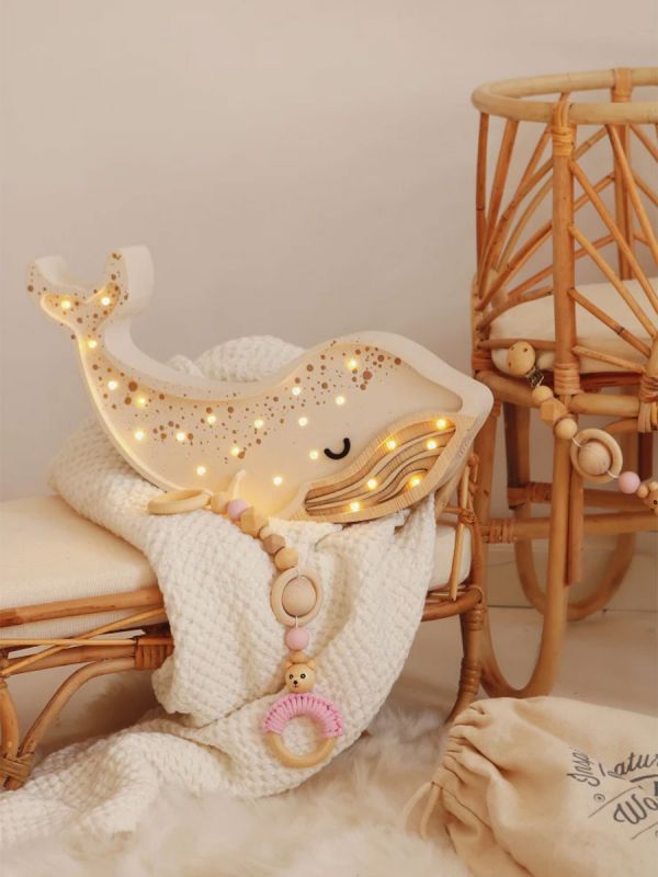 Little Lights Night light, Whale Albino White