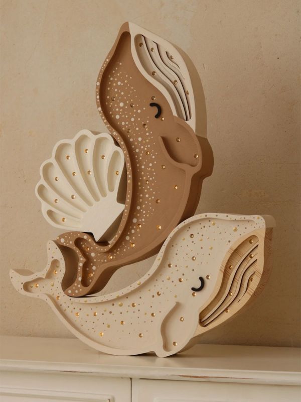 Little Lights Night light, Whale Albino White