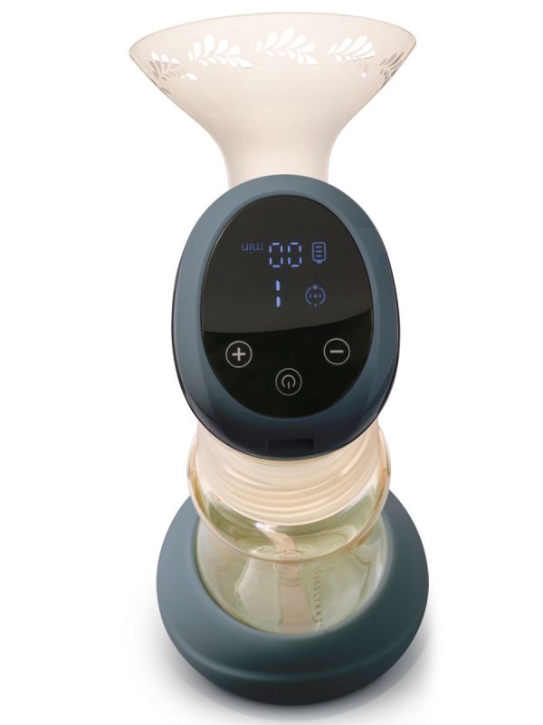 Quiet and wireless Lola & Lykke electric breast pump with smart touch screen and USB charger. The lightweight pump guarantees a pleasant and convenient pumping experience.