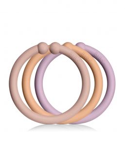 Bibs Loops ring, 12pcs, Blush/Peach/Dusky Lilac