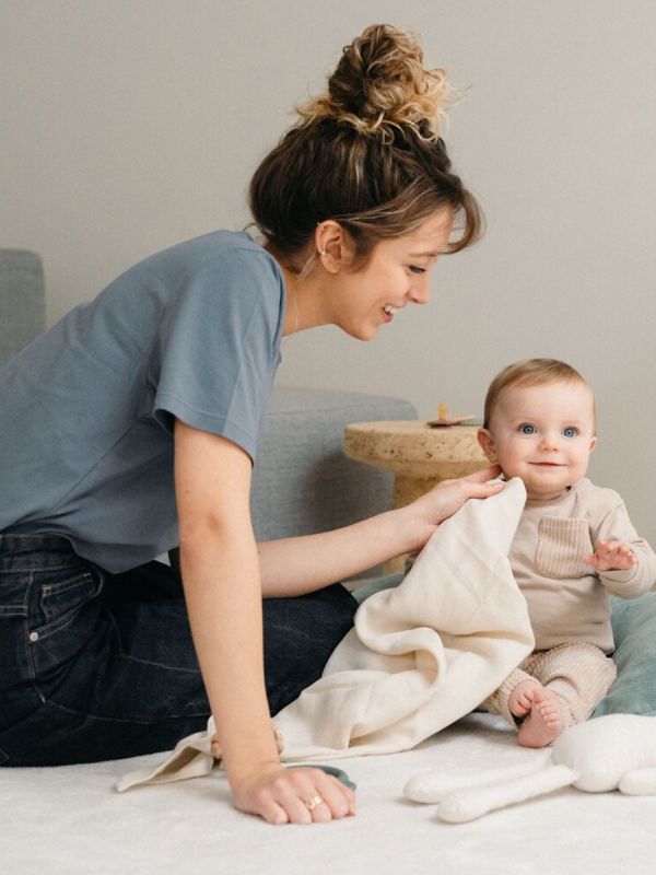 Organic Cotton Muslin Cloths 3-Pack, cream | DOOMOO