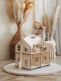 Natural wooden dollhouse