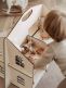 Natural wooden dollhouse