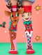 MADMIA Funny Reindeer and Elf Christmas Stockings