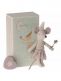 Maileg Tooth Fairy Box Set – Little Sister Mouse & Metal Tooth Box for Child's First Tooth