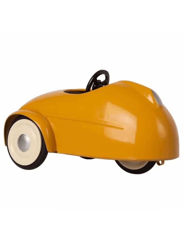 Maileg racing driver mouse and yellow racing car - play set with garage