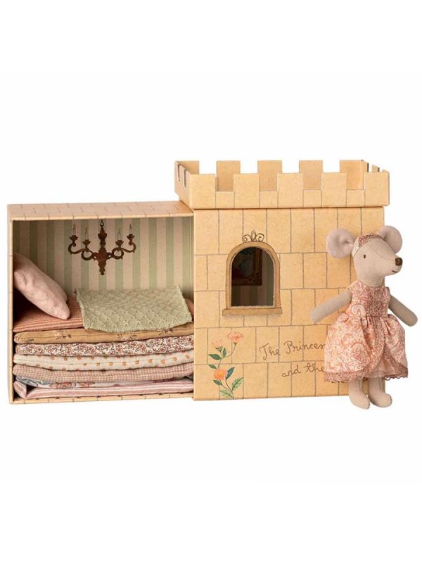 Maileg Princess Mouse and Pea – Fairytale Toy Set for Children