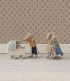 Maileg pram mint green and baby mouse - cute vintage-style children's toy prams