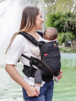 Manduca - XT all-in-one carrier, denimblack-toffee