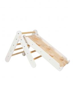 Montessori ladder for slide and ramp 2in1, White