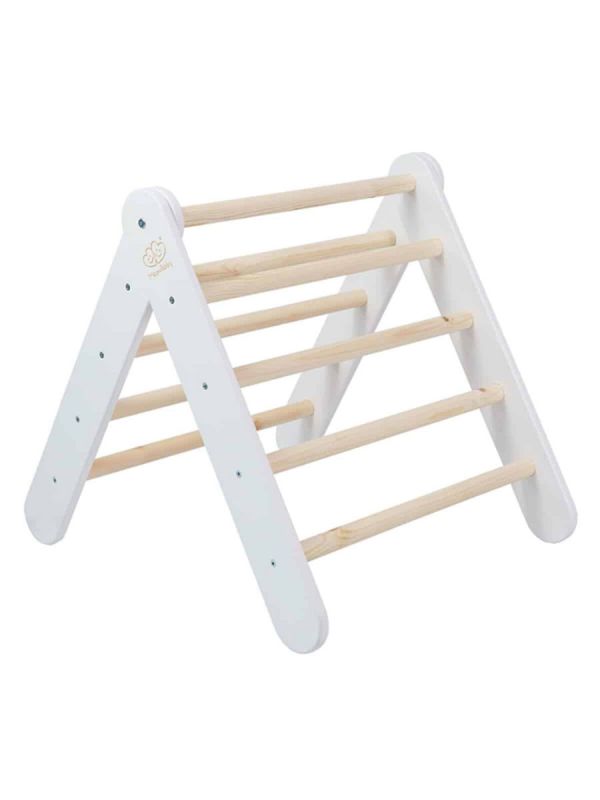 Montessori ladder for slide and ramp 2in1, White