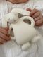Moonie Natural rubber teether, bunny cream