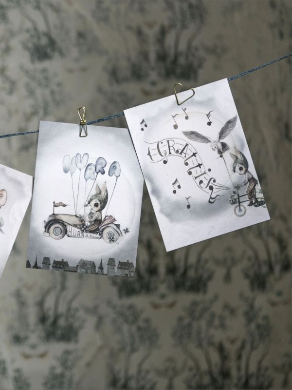 Mrs Mighetto - birthday cards 2-PACK - FLYING CAR