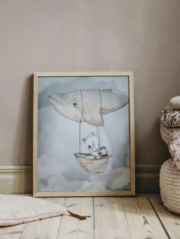Mrs Mighetto Flying Whale for kidsroom.