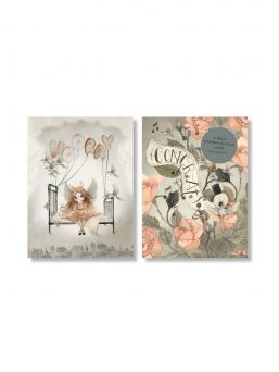 Mrs Mighetto Rose two card pack. You can use the cards as small decorative boards or as a wonderful postcard and birthday card.