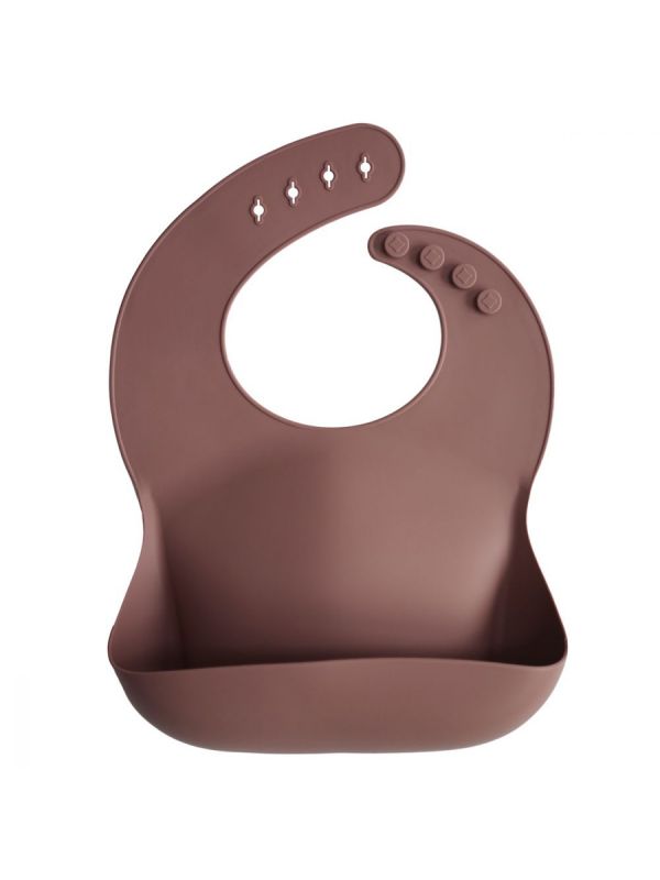 Mushie silicone bib (woodchuck)