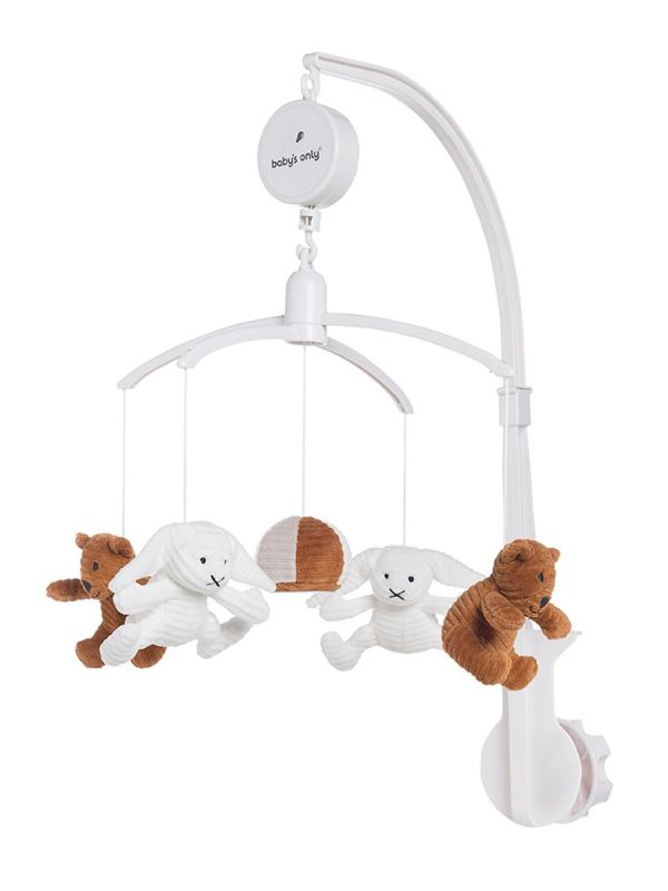 Beautiful and light-colored Baby's Only mobile for baby´s crib. Mobile plays a soothing melody and is easy to attach to the baby's crib.