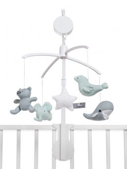 Beautiful and light-colored Baby's Only mobile for baby´s crib. Mobile plays a soothing melody and is easy to attach to the baby's crib.