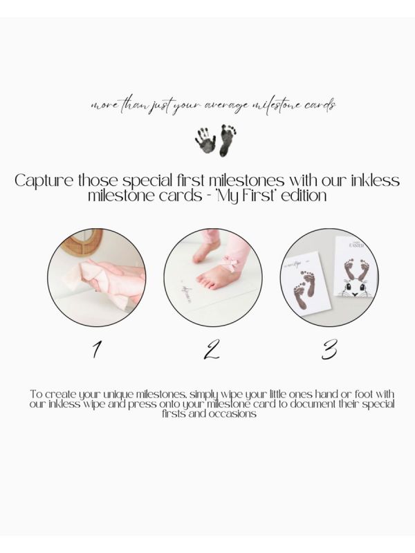 Inkless Milestone Card Set “My First” – Baby’s First Moments and Celebrations