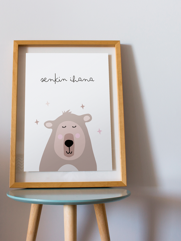 Greeting card bear - senkin ihana