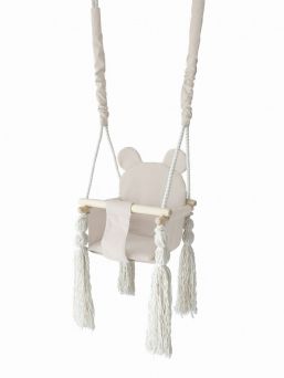 Teddy bear baby swing, beige