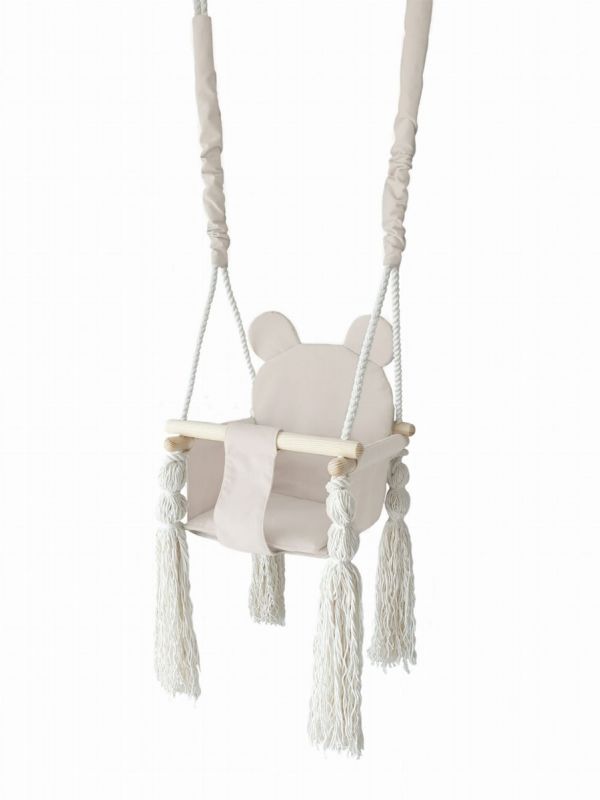 Teddy bear baby swing, beige