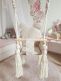 Teddy bear baby swing, beige