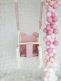 Teddy bear baby swing, rosa