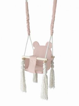 Teddy bear baby swing, rosa
