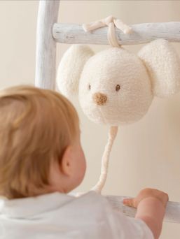 Nattou - Musical Cuddly Mouse - Teddy Ecru