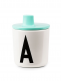 Design Letters cover to melamine cup. A cover that changes the Design Letters melamine cup into a baby's mug.