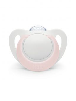 NUK - silicone pacifier 0-6 mth 2-pack, rosa