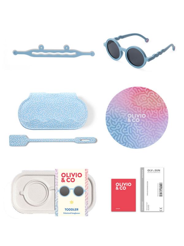 Olivio&Co Children's Sunglasses Baby 0-18 months, Round Blue
