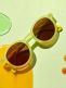 Olivio&Co Children's Sunglasses Kids 3-5 years, Oval Lime